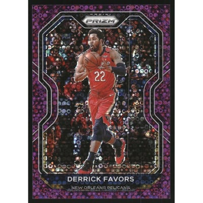 2020-21 Panini Prizm Prizms Fast Break Purple #133 Derrick Favors