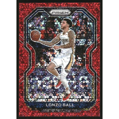 2020-21 Panini Prizm Prizms Fast Break Red #224 Lonzo Ball