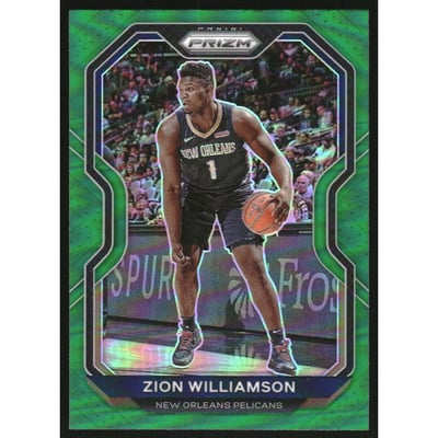 2020-21 Panini Prizm Prizms Green #185 Zion Williamson
