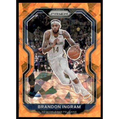 2020-21 Panini Prizm Prizms Orange Ice #145 Brandon Ingram