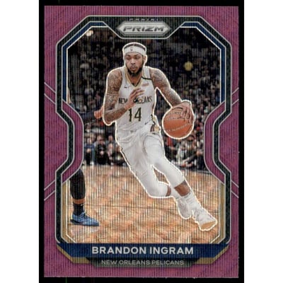 2020-21 Panini Prizm Prizms Purple Wave #145 Brandon Ingram