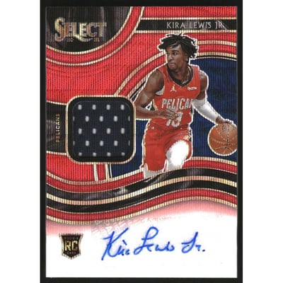2020-21 Select Rookie Jersey Autographs Prizms Red Wave #7 Kira Lewis Jr.