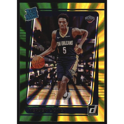 2021-22 Donruss Holo Green and Yellow Laser #207 Herbert Jones RR