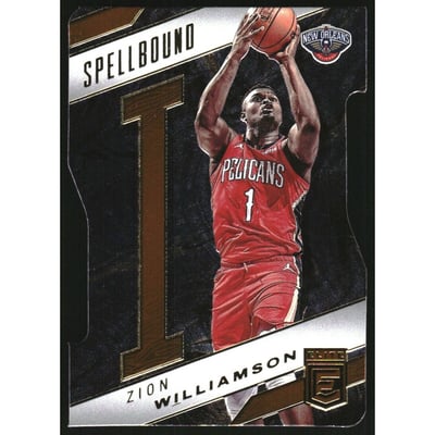 2021-22 Elite Spellbound Orange Die Cut #27 Zion Williamson