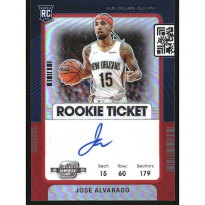2021-22 Panini Contenders Optic Red #104 Jose Alvarado AU/99