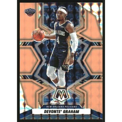 2021-22 Panini Mosaic Mosaic Orange Fluorescent #179 Devonte' Graham
