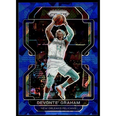 2021-22 Panini Prizm Prizms Blue Ice #184 Devonte' Graham