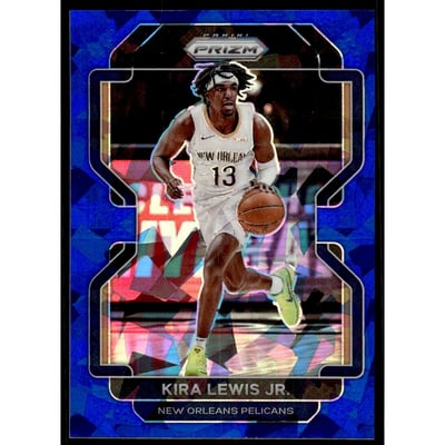 2021-22 Panini Prizm Prizms Blue Ice #63 Kira Lewis Jr.