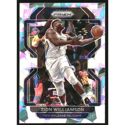 2021-22 Panini Prizm Prizms Ice #108 Zion Williamson