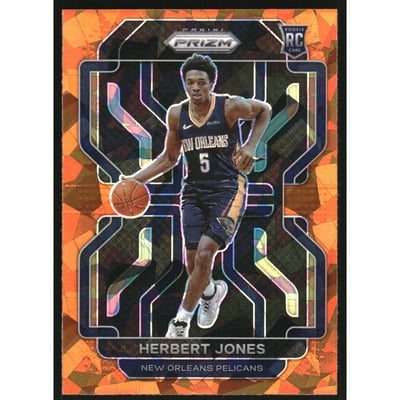 2021-22 Panini Prizm Prizms Orange Ice #329 Herbert Jones