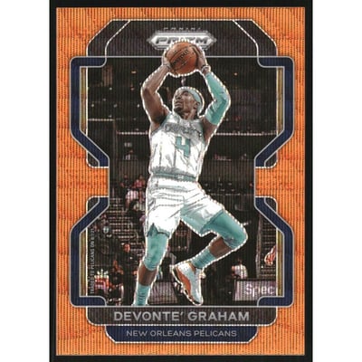 2021-22 Panini Prizm Prizms Orange Wave #184 Devonte' Graham