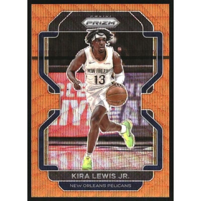 2021-22 Panini Prizm Prizms Orange Wave #63 Kira Lewis Jr.