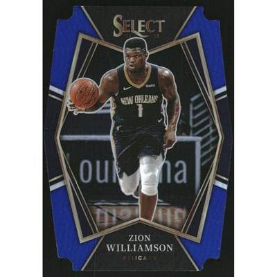 2021-22 Select Prizms Blue Die Cut #191 Zion Williamson