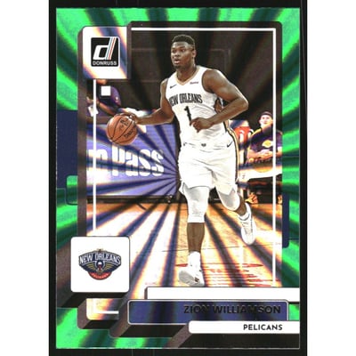 2022-23 Donruss Holo Green Laser #164 Zion Williamson