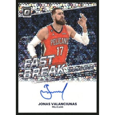 2022-23 Donruss Optic Fast Break Signatures #19 Jonas Valanciunas