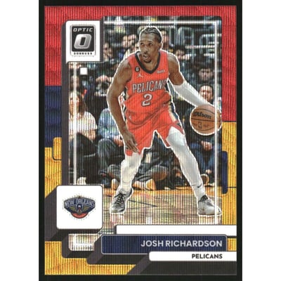 2022-23 Donruss Optic Red and Gold Wave #198 Josh Richardson
