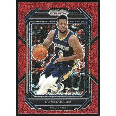 2022-23 Panini Prizm Prizm Red Sparkle #202 CJ McCollum