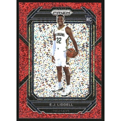 2022-23 Panini Prizm Prizm Red Sparkle #251 E.J. Liddell