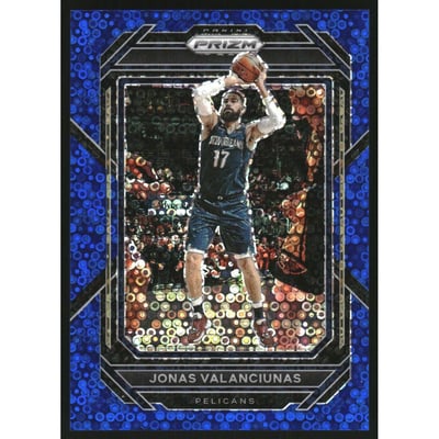 2022-23 Panini Prizm Prizms Fast Break Blue #219 Jonas Valanciunas