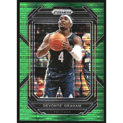 2022-23 Panini Prizm Prizms Green Pulsar #218 Devonte' Graham