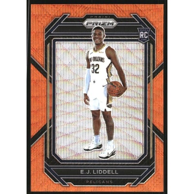 2022-23 Panini Prizm Prizms Orange Wave #251 E.J. Liddell