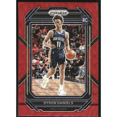 2022-23 Panini Prizm Prizms Ruby Wave #233 Dyson Daniels
