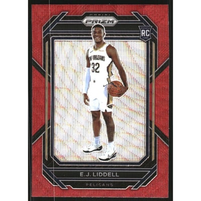 2022-23 Panini Prizm Prizms Ruby Wave #251 E.J. Liddell
