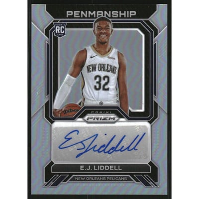 2022-23 Panini Prizm Rookie Penmanship Prizms Silver #6 E.J. Liddell