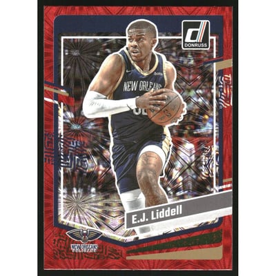 2023-24 Donruss Red Fireworks #190 E.J. Liddell
