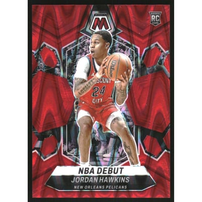 2023-24 Panini Mosaic Red Seismic #253 Jordan Hawkins/NBA Debut