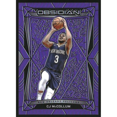 2023-24 Panini Obsidian Electric Etch Purple Flood #198 CJ McCollum