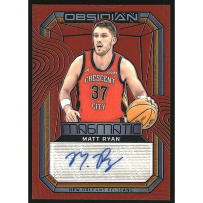 2023-24 Panini Obsidian Magmatic Signatures Electric Etch Orange Flood #34 Matt Ryan
