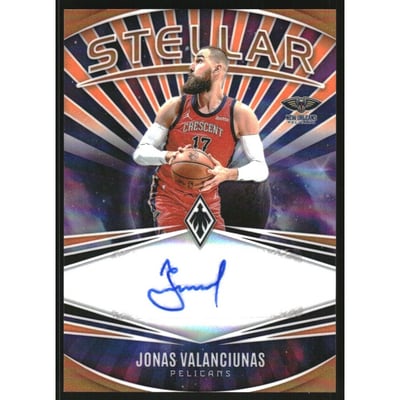2023-24 Panini Phoenix Stellar Signatures Orange #16 Jonas Valanciunas