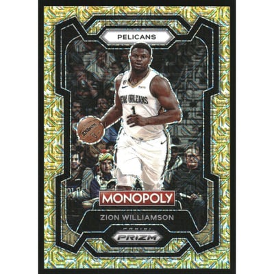 2023-24 Panini Prizm Monopoly Gold Millionaire Shimmer #55 Zion Williamson