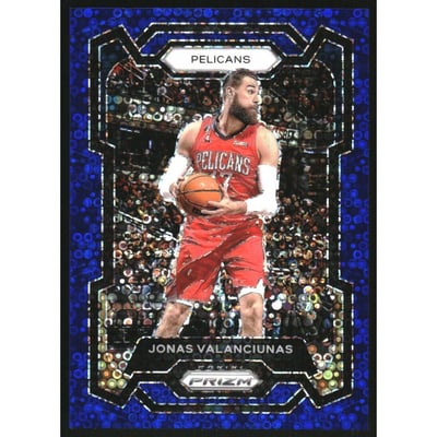 2023-24 Panini Prizm Prizms Fast Break Blue #289 Jonas Valanciunas