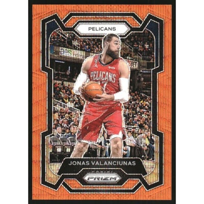 2023-24 Panini Prizm Prizms Orange Wave #289 Jonas Valanciunas