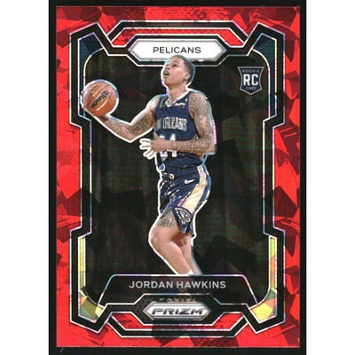 2023-24 Panini Prizm Prizms Red Ice #130 Jordan Hawkins