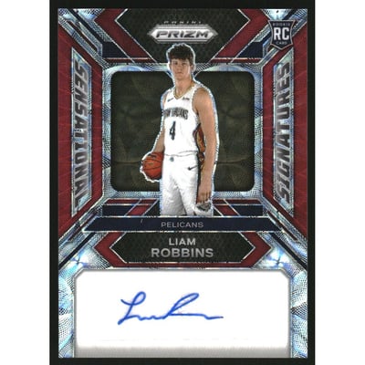 2023-24 Panini Prizm Sensational Signatures Prizms Choice #73 Liam Robbins