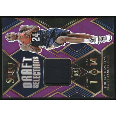 2023-24 Select Draft Selections Memorabilia Purple Prizms #9 Jordan Hawkins