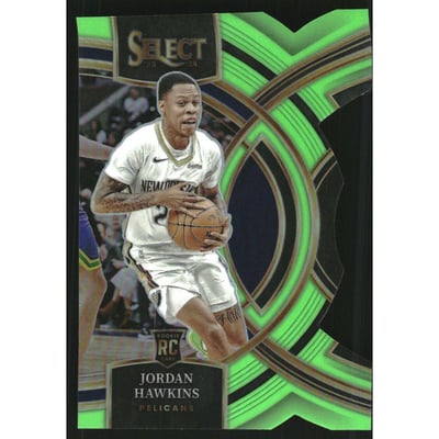 2023-24 Select Prizms Neon Green Die-Cut #124 Jordan Hawkins