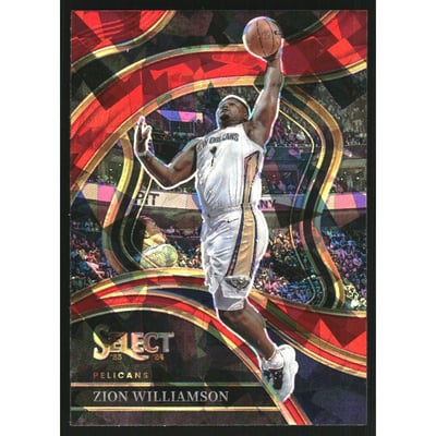 2023-24 Select Prizms Red Cracked Ice #236 Zion Williamson