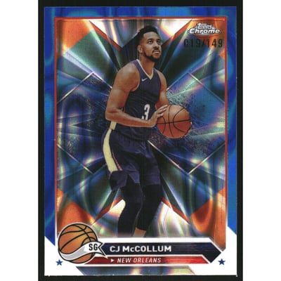 2023-24 Topps Chrome Blue Lava Refractors #47 CJ McCollum