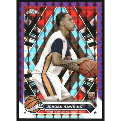 2023-24 Topps Chrome Purple Geometric Refractors #63 Jordan Hawkins