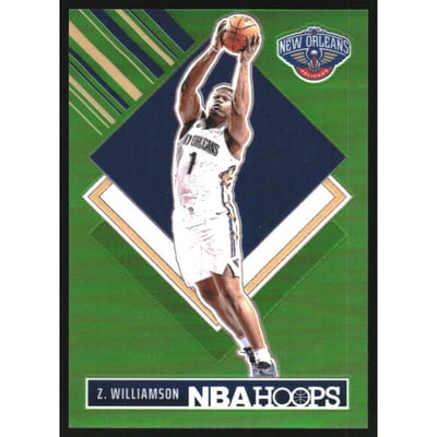 2024-25 Hoops Premium Prizms Lime Green #290 Zion Williamson