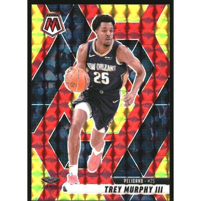 2024-25 Panini Mosaic Mosaic Choice Fusion Red and Yellow #68 Trey Murphy III