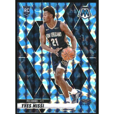 2024-25 Panini Mosaic Mosaic Reactive Blue #243 Yves Missi