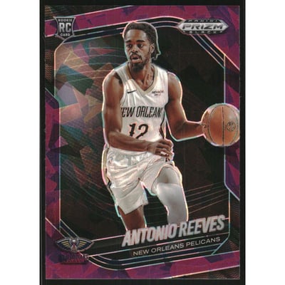 2024-25 Panini Prizm Black Prizms Purple Ice #214 Antonio Reeves