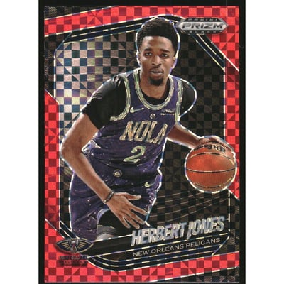 2024-25 Panini Prizm Black Prizms Red Power #103 Herbert Jones