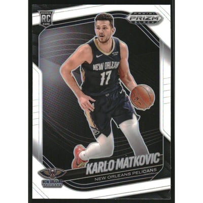 2024-25 Panini Prizm Black Prizms White #248 Karlo Matkovic