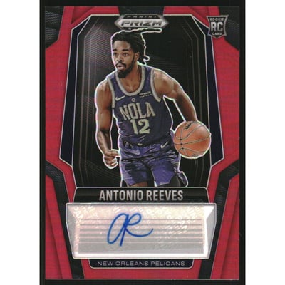 2024-25 Panini Prizm Black Rookie Signatures Prizms Red #31 Antonio Reeves